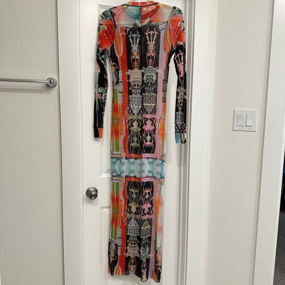 RARE NWT SKIMS Summer Mesh Long Sleeve Dress in Orchid Cabinet Size Large - Picture 6 of 7